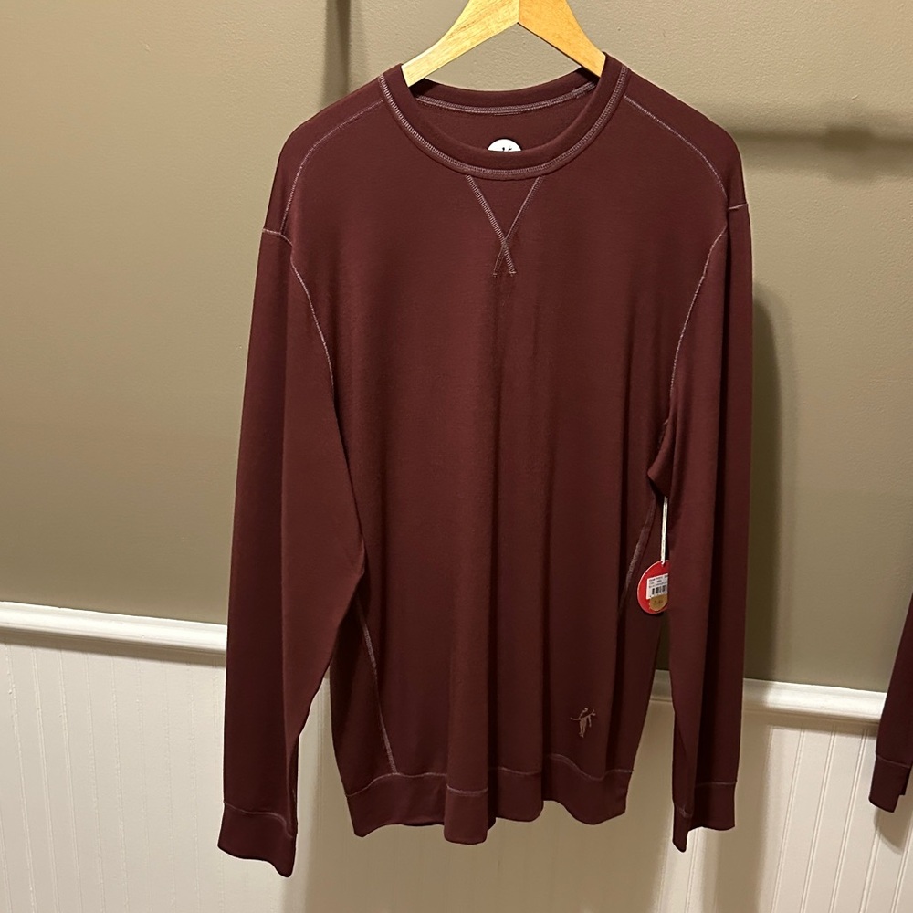 Toes on the Nose sea silk Men's Crewneck Sweater - Burgundy